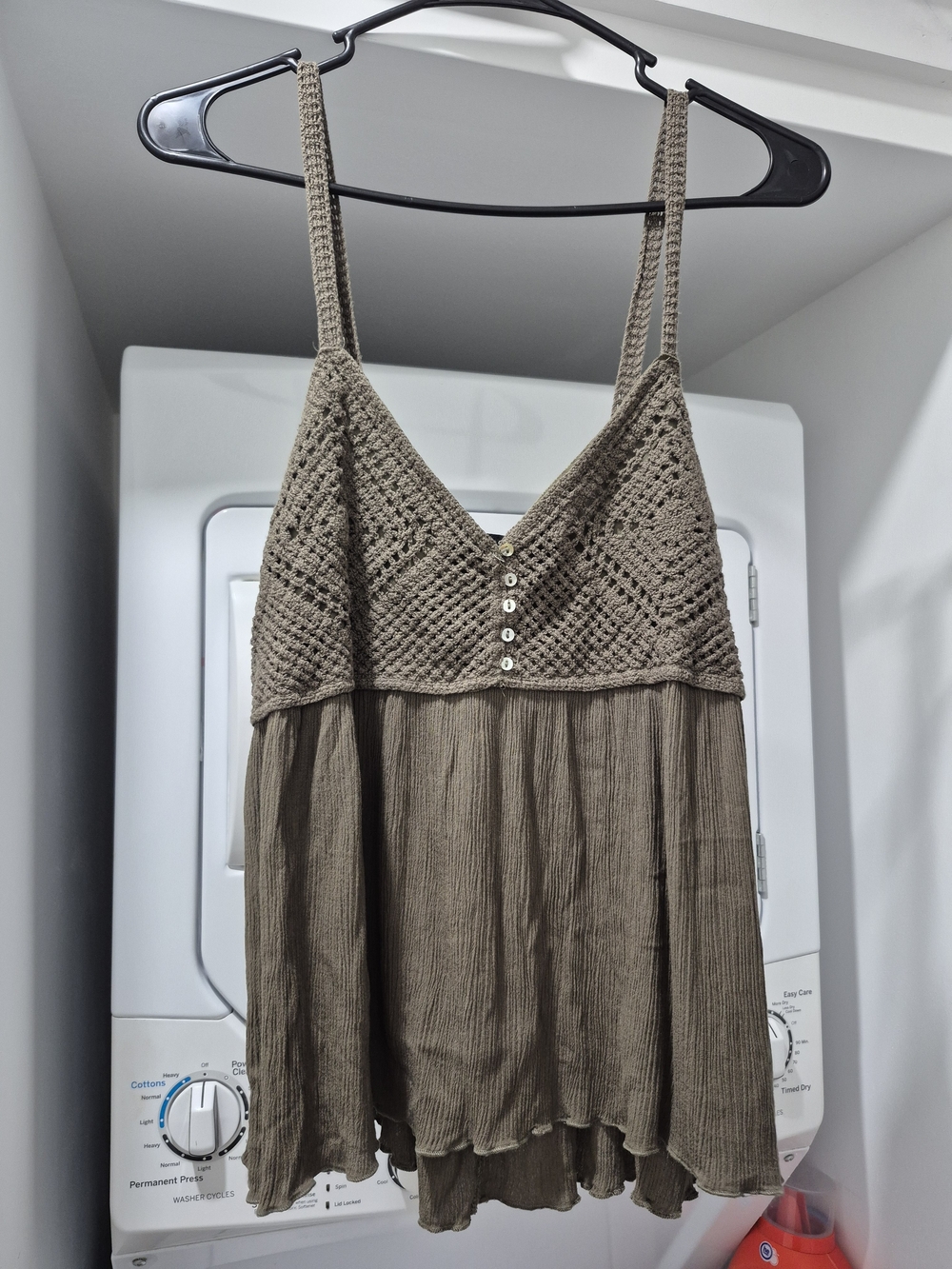 Streetwear Society Olive Crochet-Top Camisole